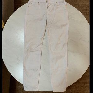 7 for all mankind lace white skinny jeans sz 27